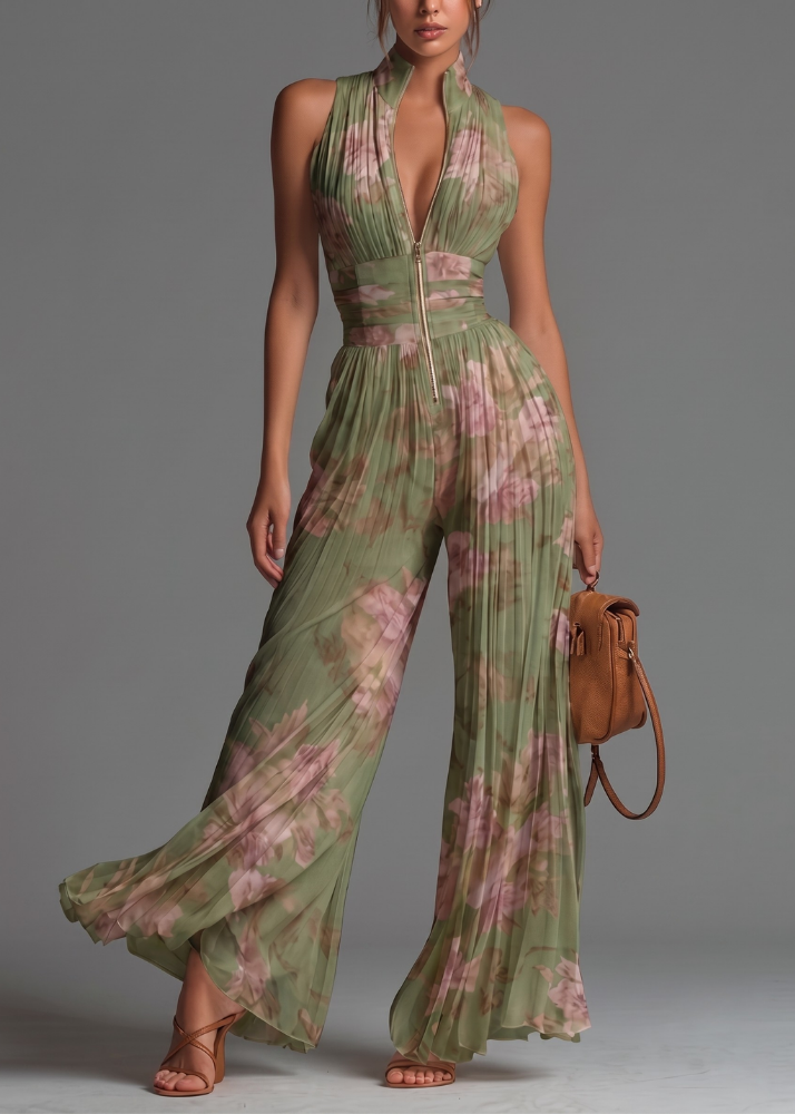 ÉLORIA Elegant Pleated Jumpsuit, view 7 - Elena Harper
