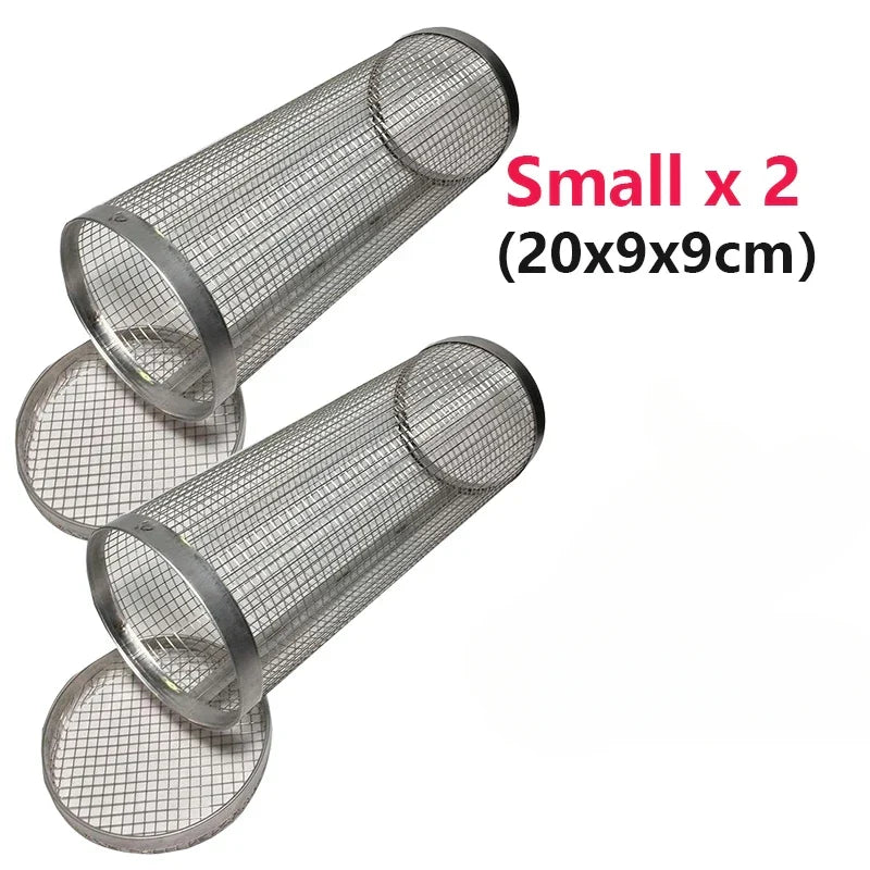 Stainless Steel BBQ Grill Rolling Basket - Easy Grilling