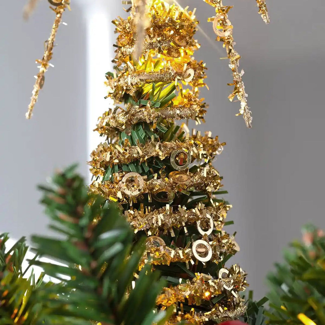 Starburst Christmas Tree Topper With Warm White LED Lights
