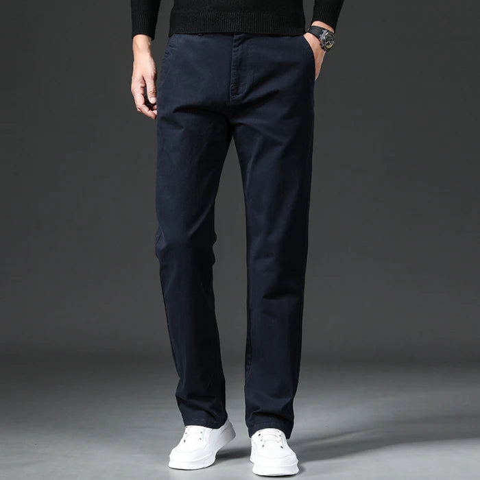 Stretch Chino Men Slim Fit Casual Elastic Waist