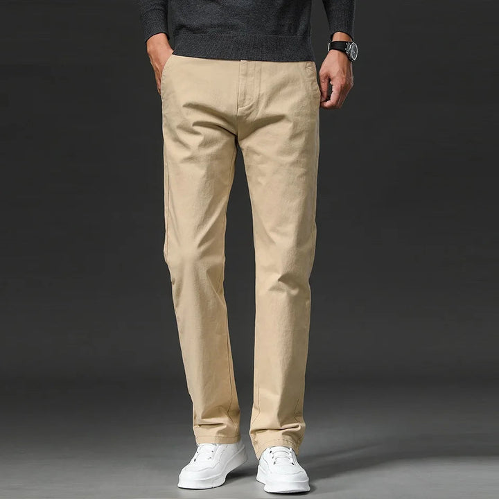 Stretch Chino Men Slim Fit Casual Elastic Waist