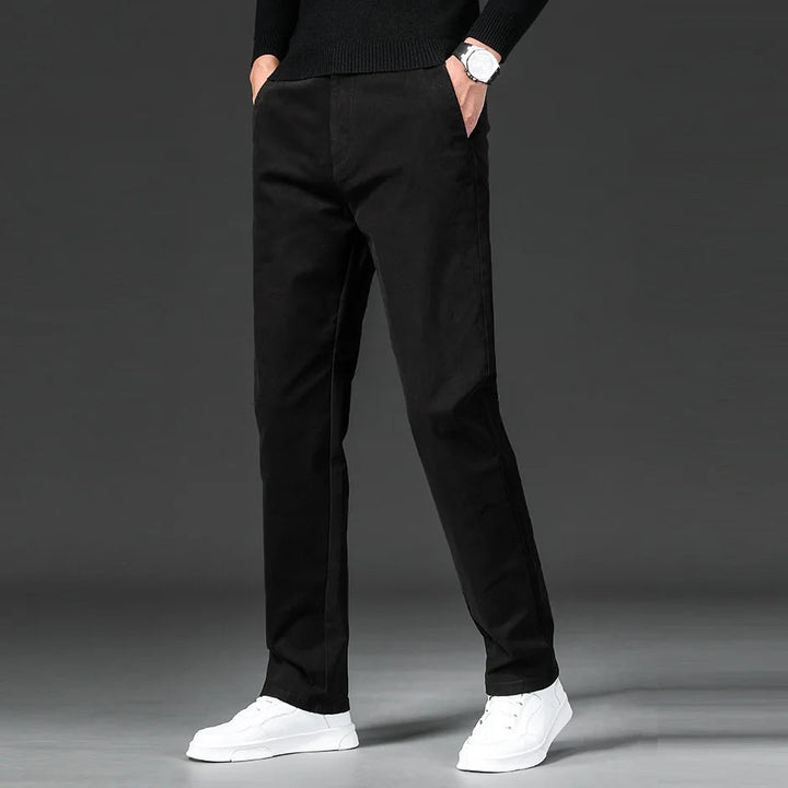 Stretch Chino Men Slim Fit Casual Elastic Waist