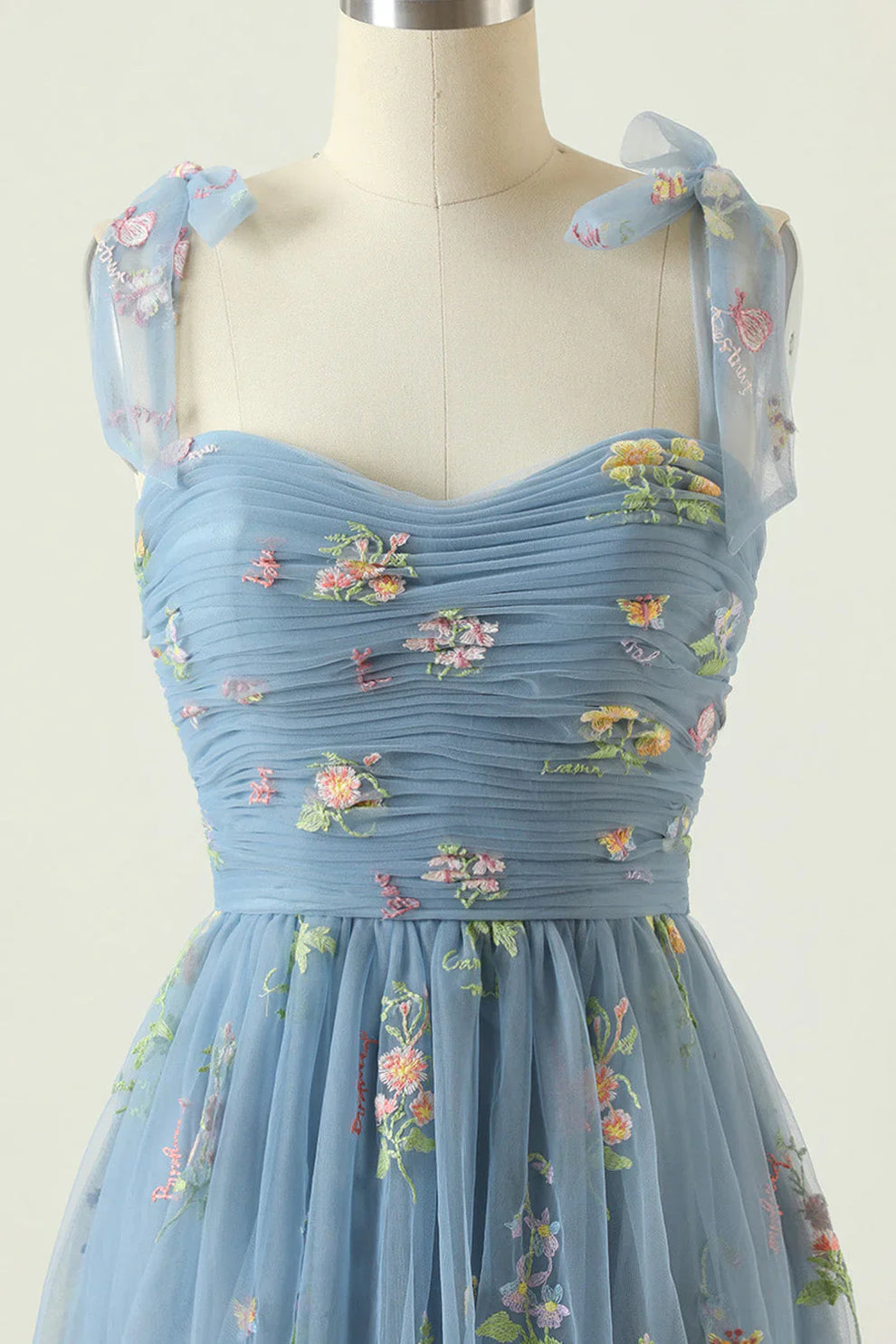 Livia - Tulle Ball Gown with Floral Embroidery