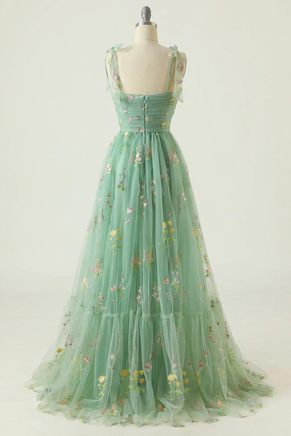 Livia - Tulle Ball Gown with Floral Embroidery