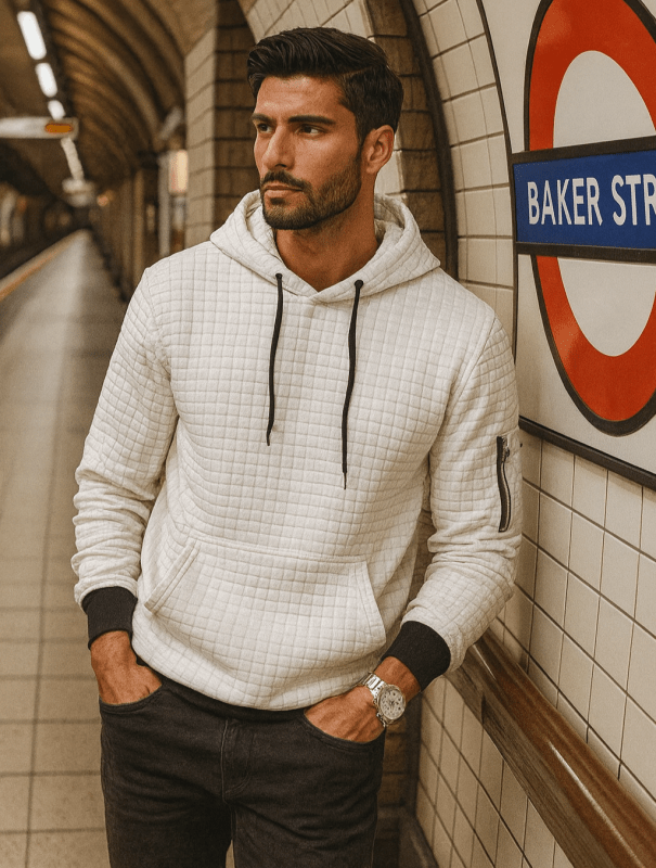 Men's Slim Fit Stretch Polyester Hoodie