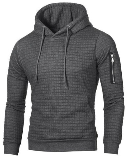 Men's Slim Fit Stretch Polyester Hoodie
