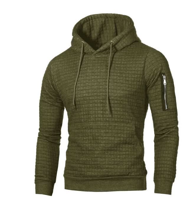Men's Slim Fit Stretch Polyester Hoodie