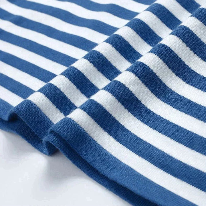 Women's Striped Sweatshirt with Relaxed Fit