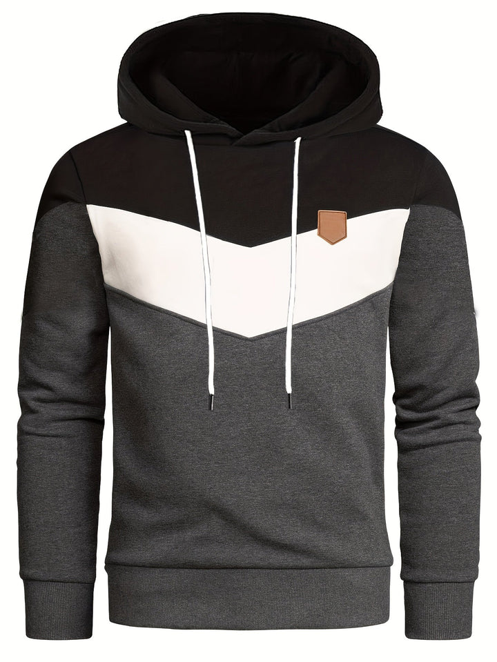 Men's Hoodie with Contrasting Panels