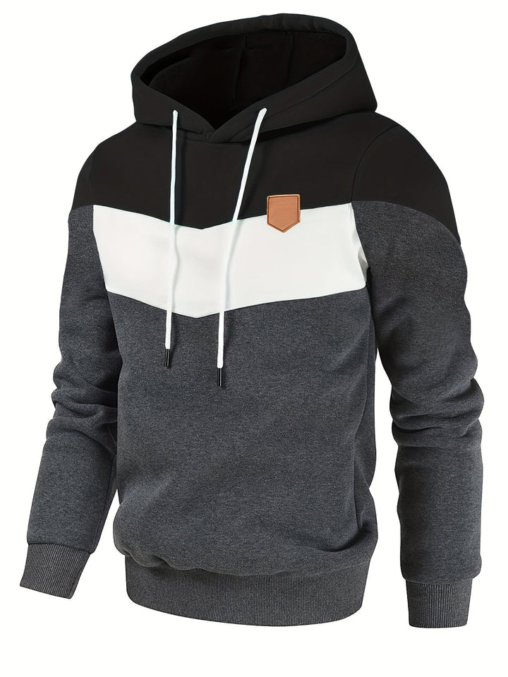 Men's Hoodie with Contrasting Panels