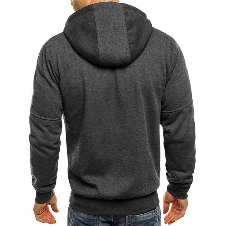 Men's Zip-Up Hoodie with Long Sleeves