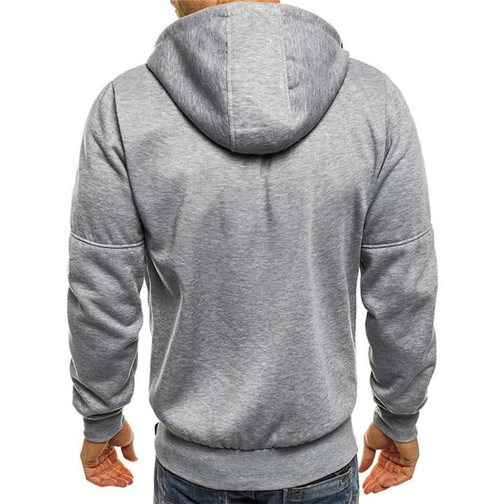 Men's Zip-Up Hoodie with Long Sleeves