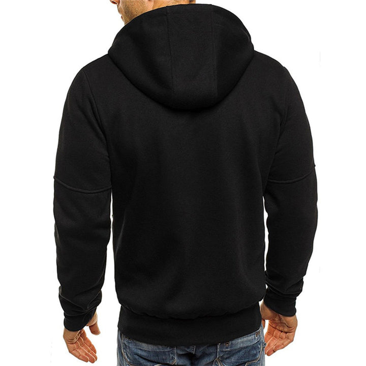 Men's Zip-Up Hoodie with Long Sleeves