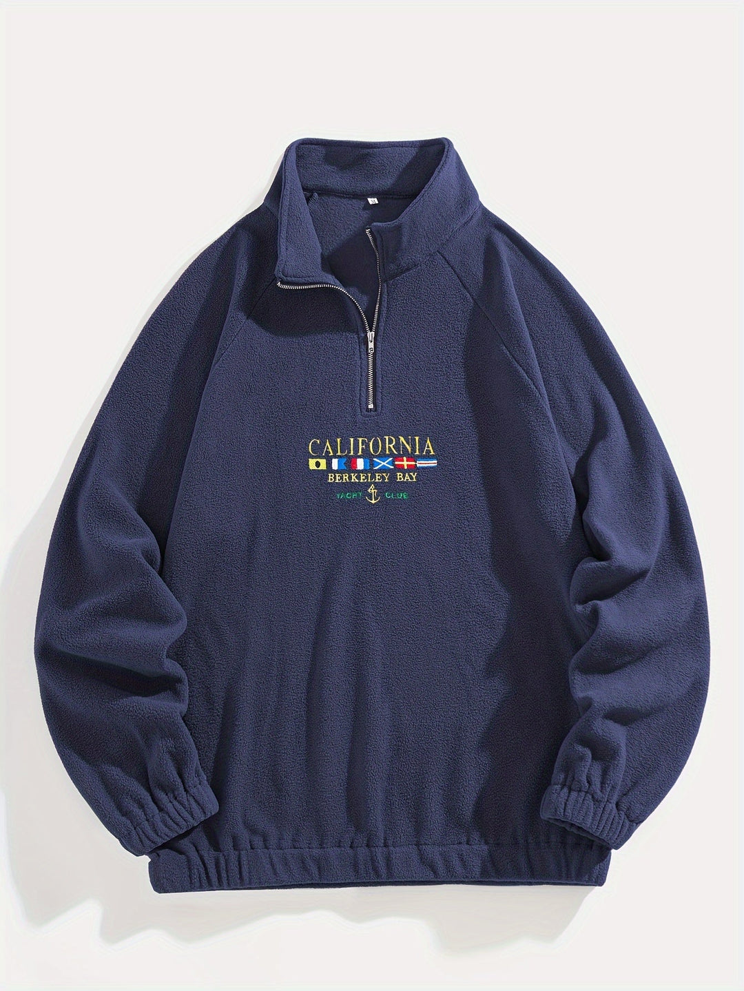 Men's Half-Zip High Collar Sweatshirt - Elena Harper