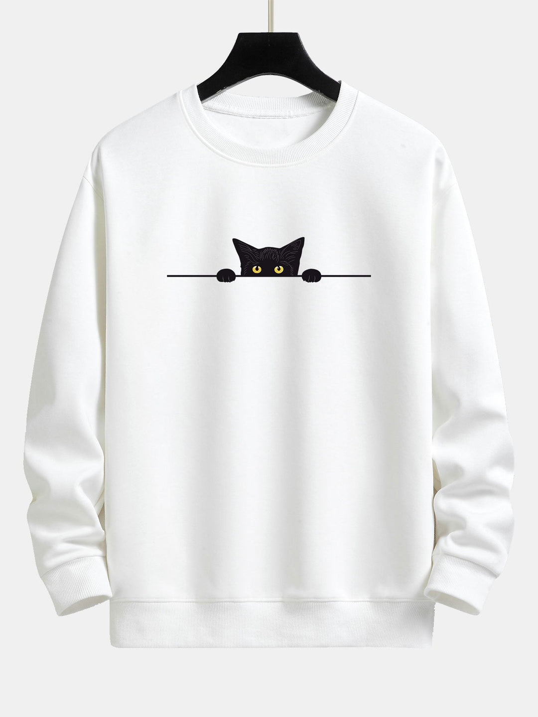 Men's Printed Sweatshirt with Round Neck - Elena Harper