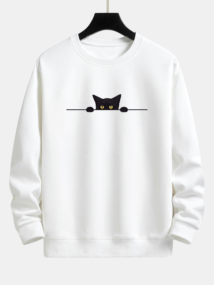 Men's Printed Sweatshirt with Round Neck - Elena Harper