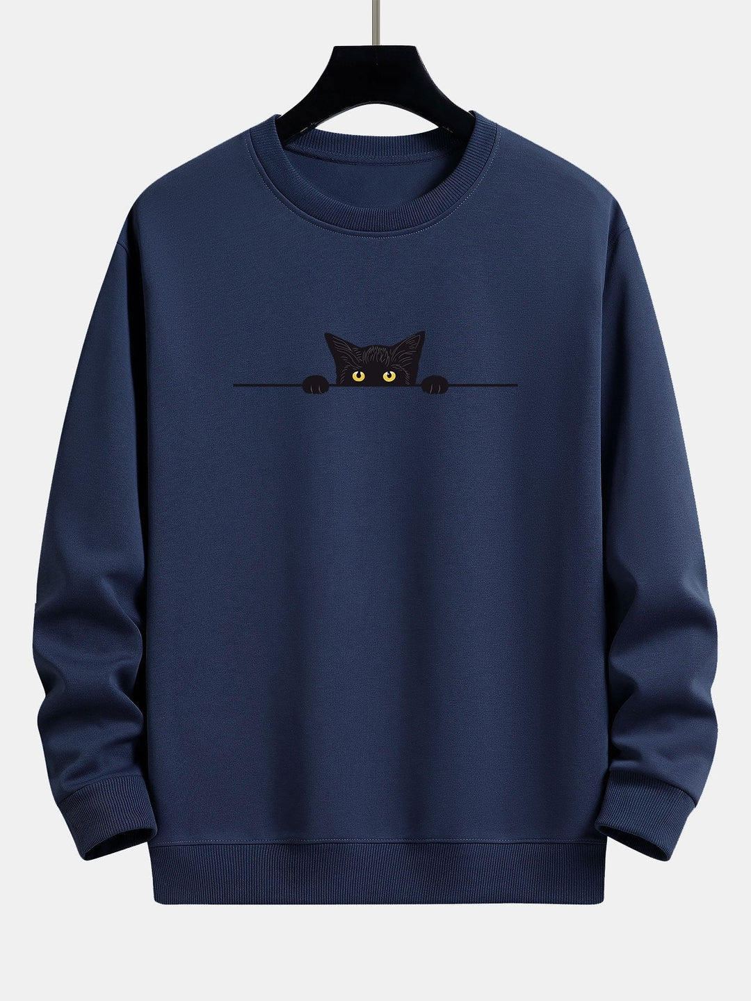 Men's Printed Sweatshirt with Round Neck - Elena Harper