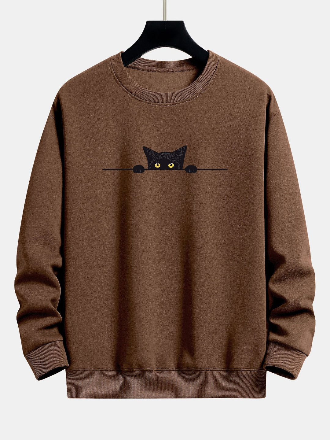 Men's Printed Sweatshirt with Round Neck - Elena Harper