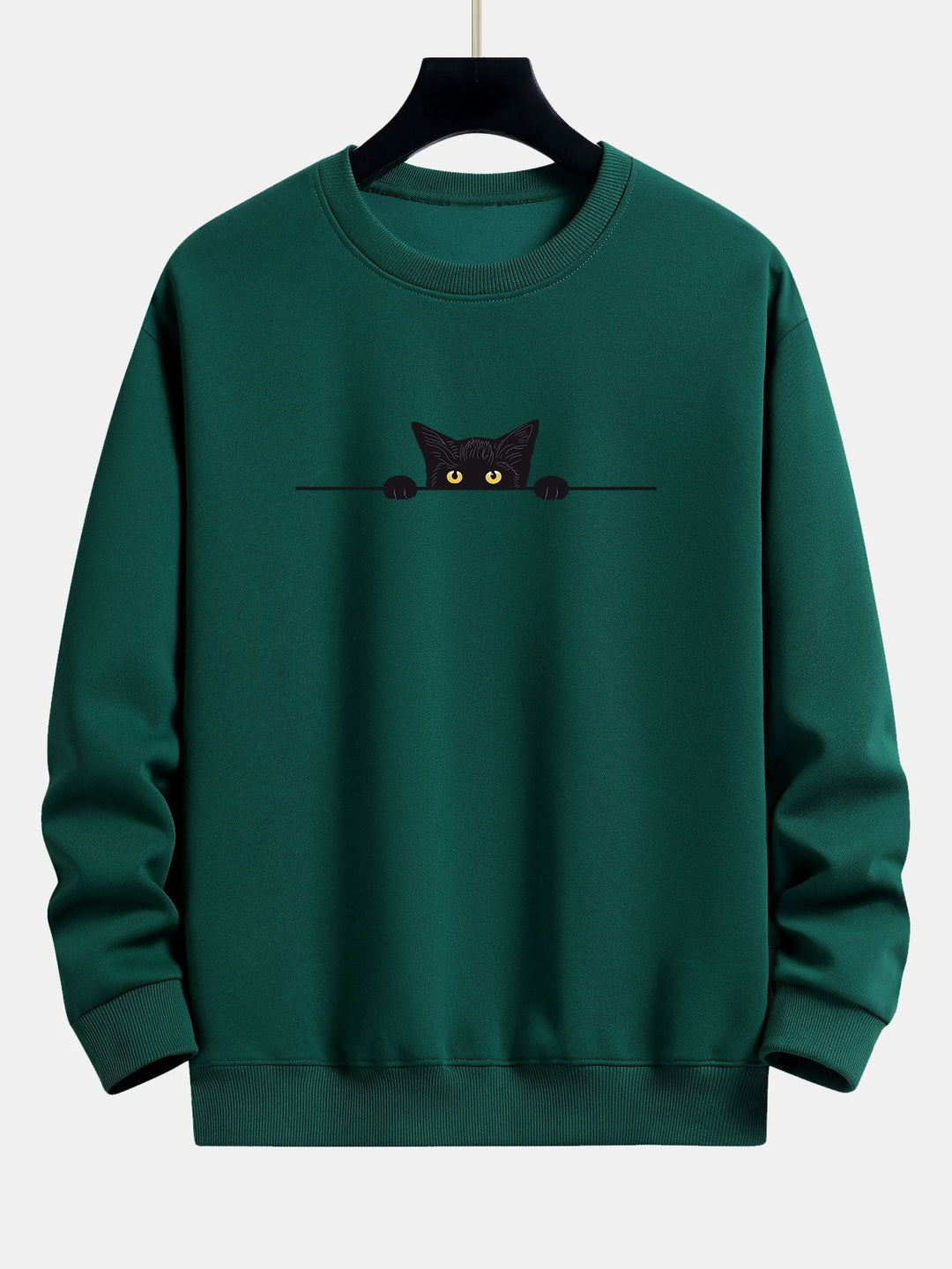 Men's Printed Sweatshirt with Round Neck - Elena Harper