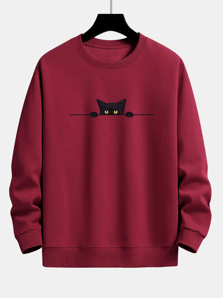 Men's Printed Sweatshirt with Round Neck - Elena Harper