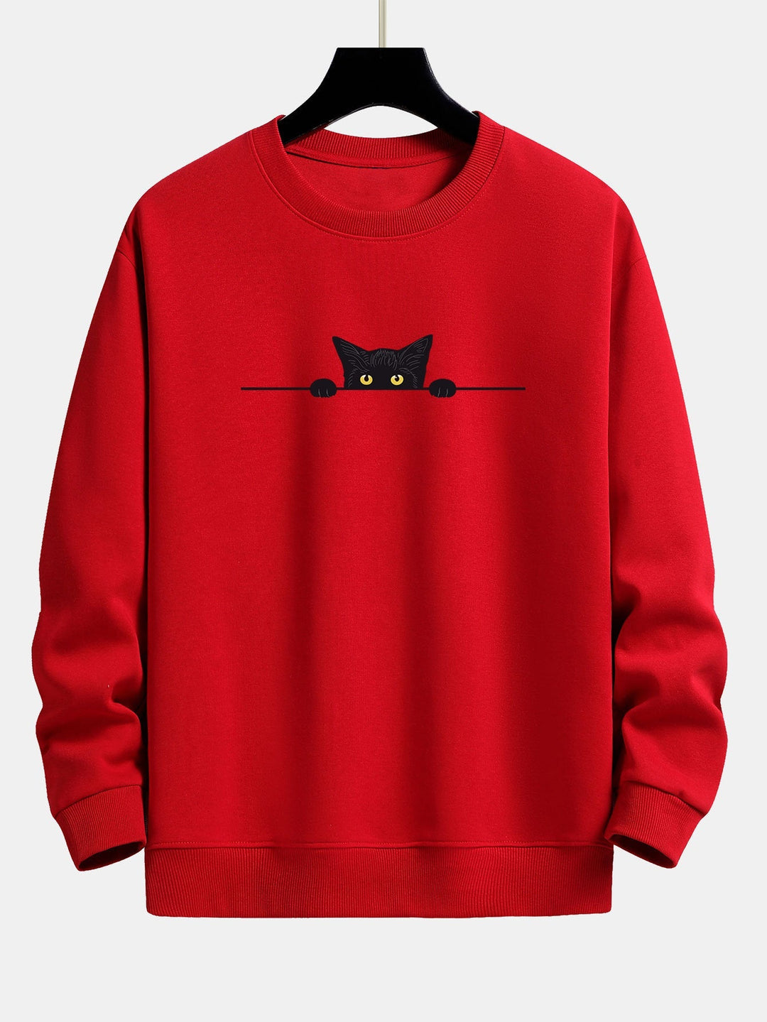 Men's Printed Sweatshirt with Round Neck - Elena Harper