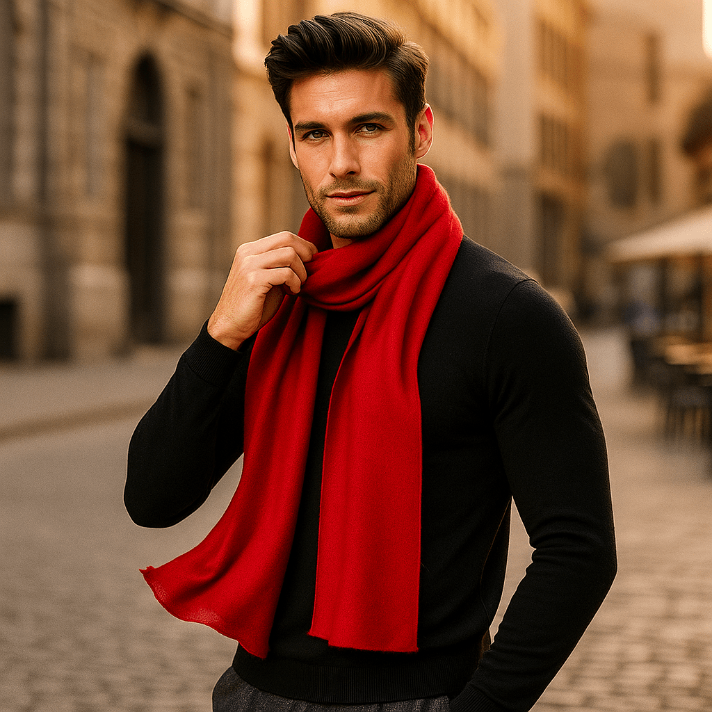 Men's wool-effect scarf with stripes - Loïc