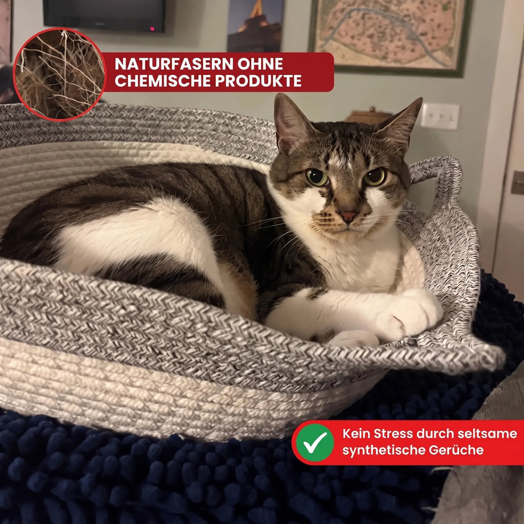 CatNest™ Braided Rope Basket for Cats