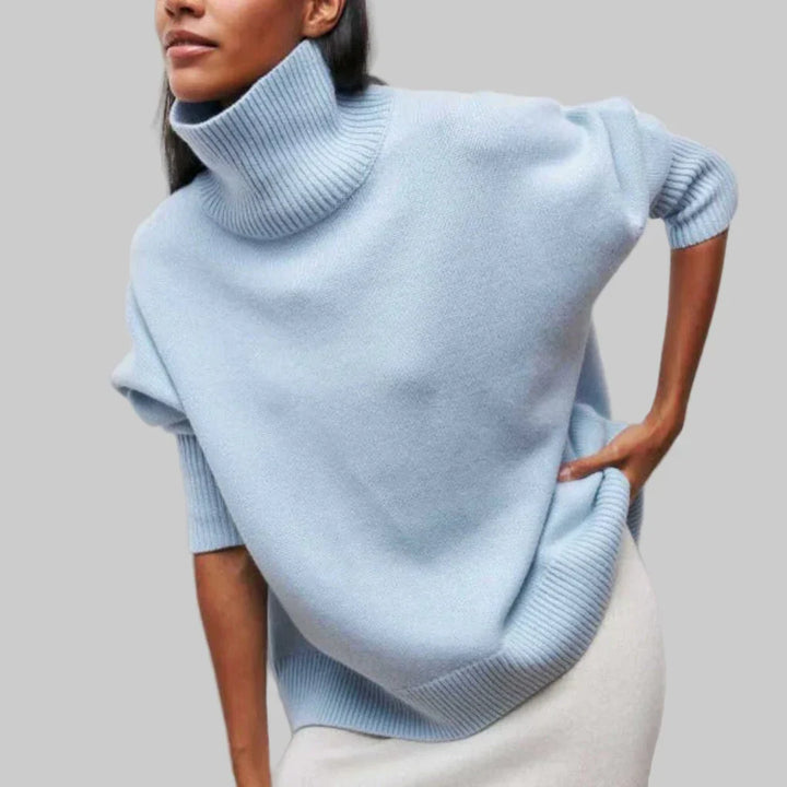 Women’s Turtleneck Sweater Winter-Ready Knit Layer - Elena Harper