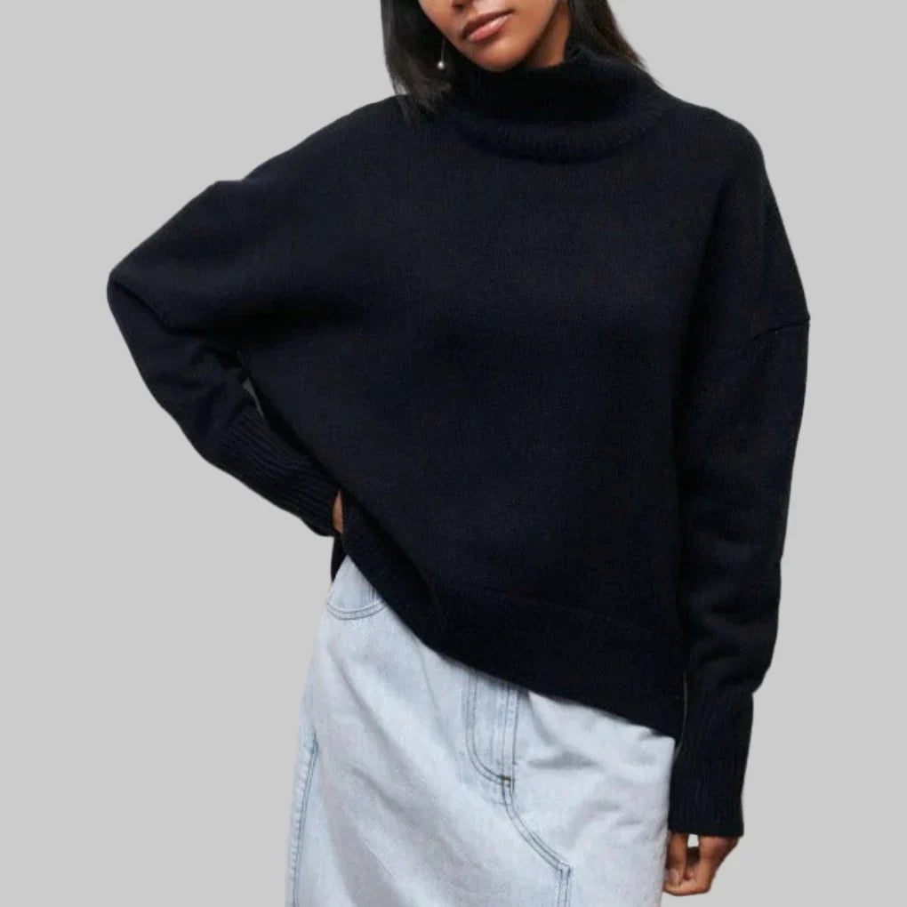 Women’s Turtleneck Sweater Winter-Ready Knit Layer, view 3 - Elena Harper