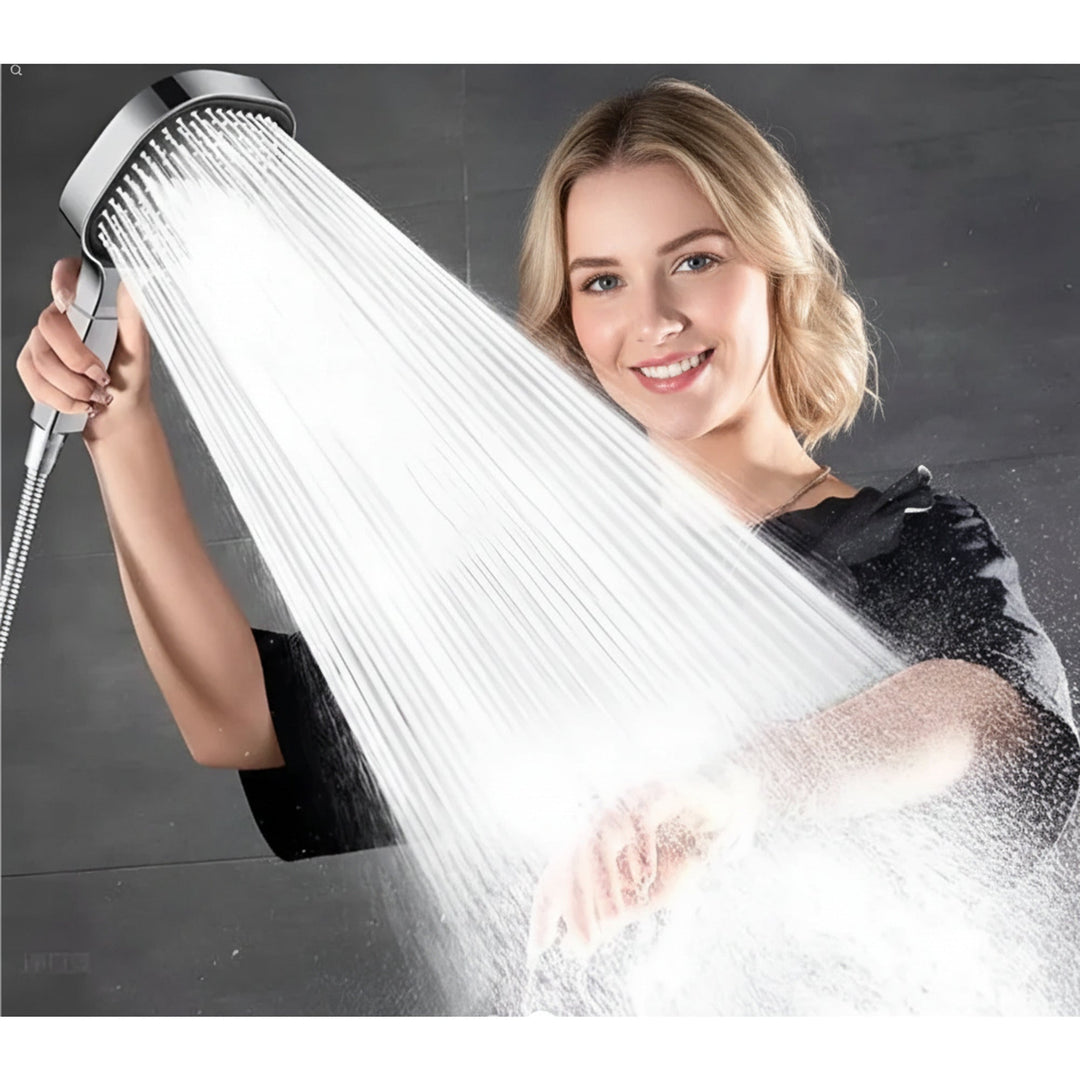 Turbo Boost High Pressure Handheld Shower Head With Filtration And Multiple Spray Modes