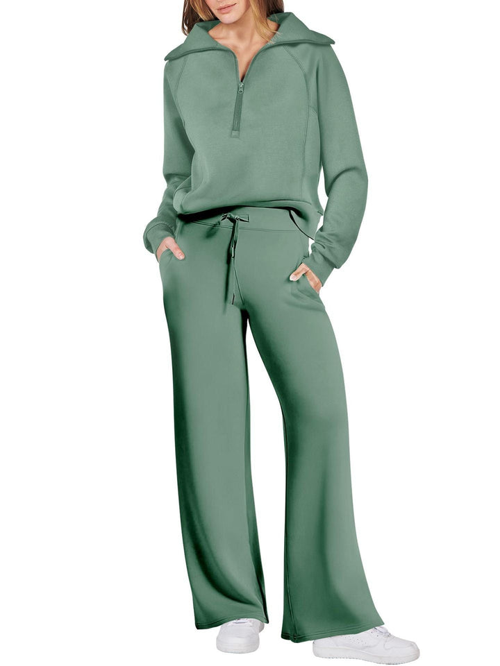 Two-Piece Zip-Up Jogging Set for Women
