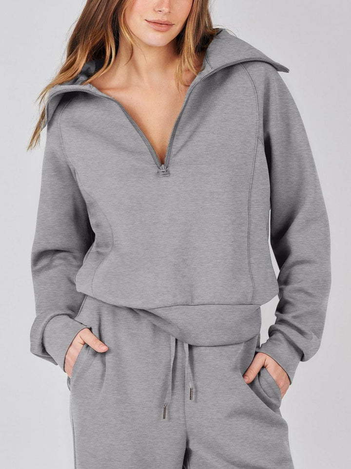 Two-Piece Zip-Up Jogging Set for Women