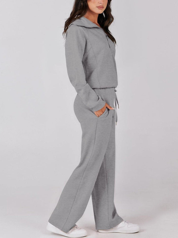 Two-Piece Zip-Up Jogging Set for Women