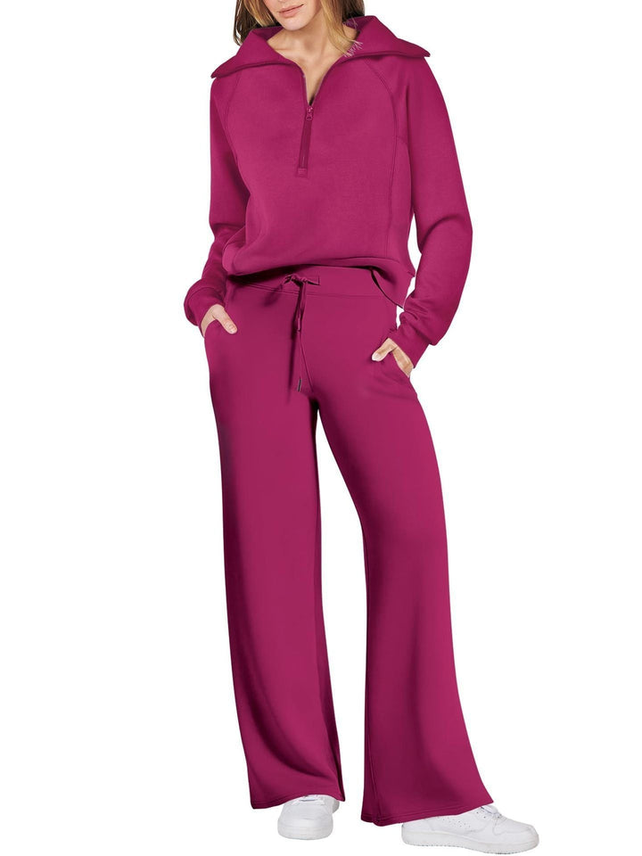 Two-Piece Zip-Up Jogging Set for Women