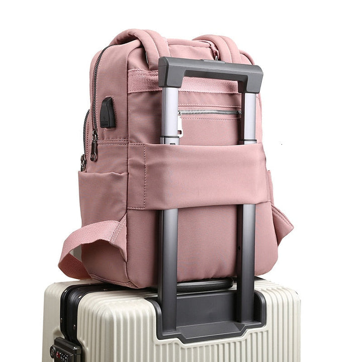 Unisex Anti-Theft USB Charging Backpack with Multi-Compartments
