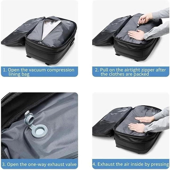 Unisex Expandable Travel Backpack with Anti-Theft Lock