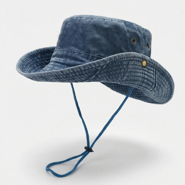 Unisex Flat-Top Solid Bucket Hat, view 4 - Elena Harper