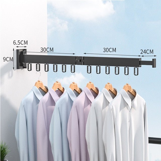 Unisex Retractable Wall Drying Rack - Space-Saving Design