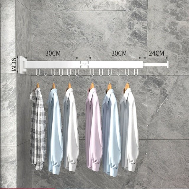 Unisex Retractable Wall Drying Rack - Space-Saving Design