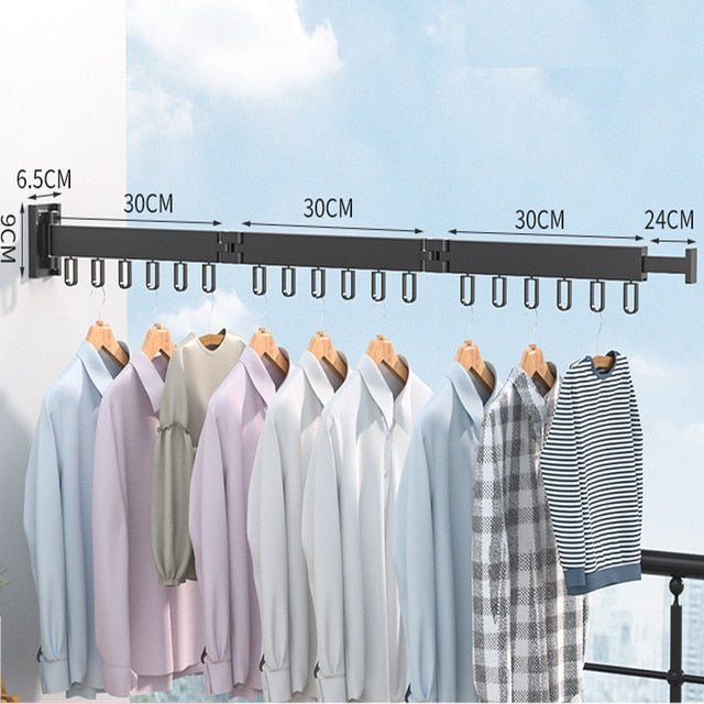 Unisex Retractable Wall Drying Rack - Space-Saving Design