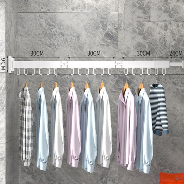 Unisex Retractable Wall Drying Rack - Space-Saving Design