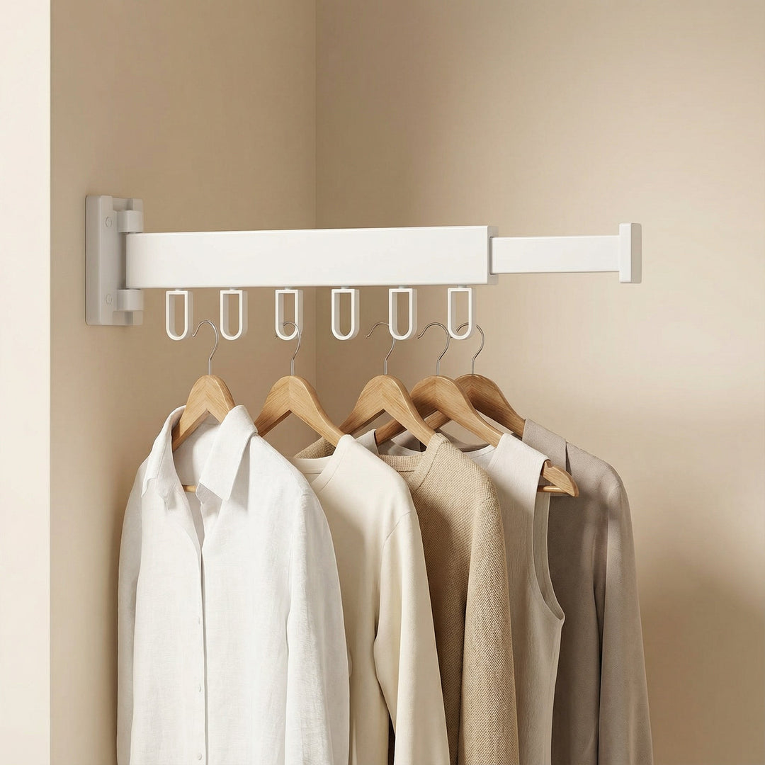 Unisex Retractable Wall Drying Rack - Space-Saving Design
