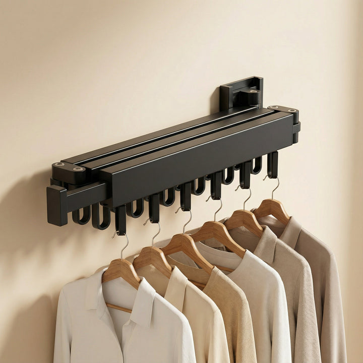 Unisex Retractable Wall Drying Rack - Space-Saving Design