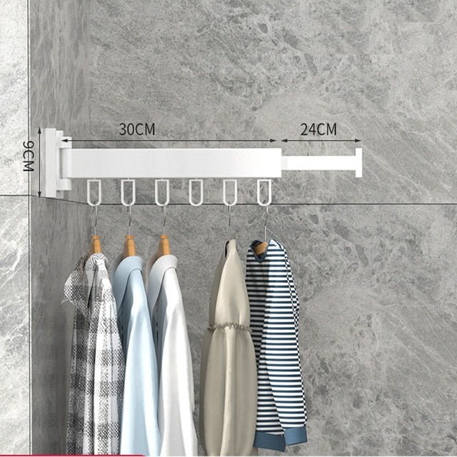 Unisex Retractable Wall Drying Rack - Space-Saving Design