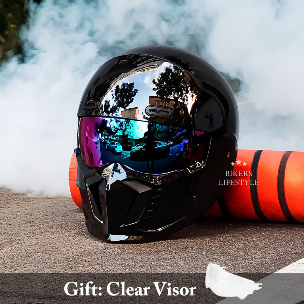 Unisex Retro Pilot Motorcycle Helmet - DOT/ECE Certified Style