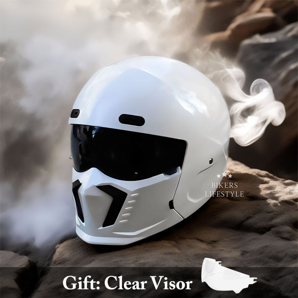 Unisex Retro Pilot Motorcycle Helmet - DOT/ECE Certified Style