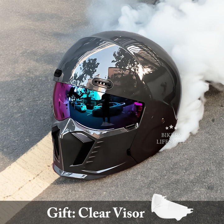 Unisex Retro Pilot Motorcycle Helmet - DOT/ECE Certified Style