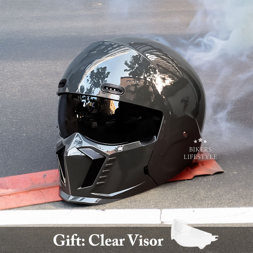 Unisex Retro Pilot Motorcycle Helmet - DOT/ECE Certified Style