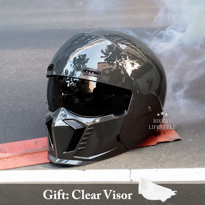 Unisex Retro Pilot Motorcycle Helmet - DOT/ECE Certified Style