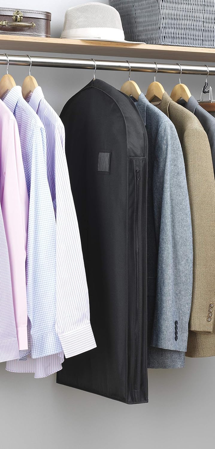 Unisex Water-Repellent Zippered Garment Bag with Accessory Pocket